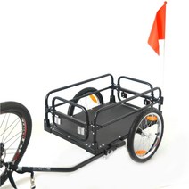 자전거트레일러 수레 바이크카고트레일러 자전거웨건, 블랙
