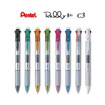 pentel Rolly 롤리 다색볼펜 롤리 2색볼펜 C2 / 3색볼펜 C3 / 4색볼펜 C4, 4색펜C4, 투명