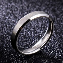 반지 순금 쥬얼 패션 4mm 심플 스무스 여성 블랙 스테인레스 스틸 남성 생일 선물