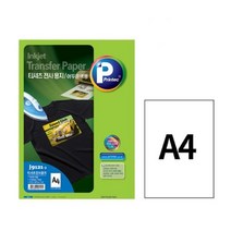 프린텍 어두운 티셔츠 전사용지 잉크젯 프린터 전용지 J9121-3 (A4) 121g 3매