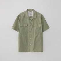 [퍼블릭피겨] 코튼 립스탑 루즈 셔츠 세이지 그린