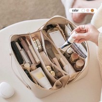대용량 화장품정리함 휴대용 메이크업 보관가방 여행, 로즈핑크 L+XL  원데일리 원트래블