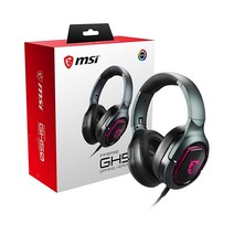 MSI Immerse GH50 유선 게임용 헤드셋 7.1 서라운드 사운드 접이식 금속 헤드밴드 RGB Mystic Light 휴대용 파우치 포함 PCMac, Headphone
