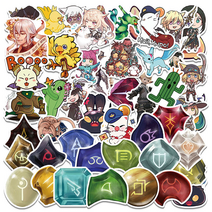 [당일출고] 파이널판타지14 파판 50매 스티커 굿즈 캐릭터 일러스트 FF14 꼬친 다꾸 데코 노트북 꾸미기 씰 오토바이 이타샤 폰꾸 선인장 먼지토끼 모그리 감자 라라펠 게임