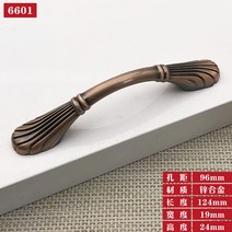 엔틱가구 부품 유럽식 레드 고동 서랍 손잡이 앤티크 옷장 문 손잡이 빈티지 캐비닛 가구 손잡이, 14 6601-96구멍거리 적고동