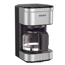 KRUPS Simply Brew 컴팩트 필터 드립 커피 메이커 5컵 실버