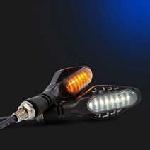 12V용 오토바이크 무빙 2WAY LED윙카 화이트-옐로우 2개 1세트/깜빡이 미등, 상세페이지 참조