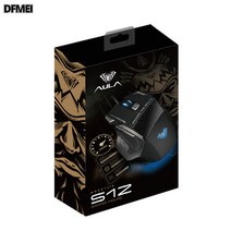 DFMEI 유선 USB e스포츠 게임 마우스 매크로 프로그램 노트북 PC 발광 PC방 마우스, 타란툴라 S12 시해 블랙 2세대