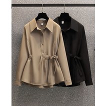 루즈핏 G125800 블라우스자켓 자켓 (빅사이즈)허리벨트