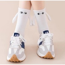 앤시오 귀여운 커플 양말 손잡는 양말