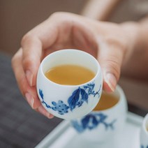 [바보사랑] [2312623] 경덕진 청화 산사 찻잔, 상세 설명 참조