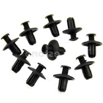 10pcs 8mm 자동차 구멍 디아 플라스틱 리벳 패스너 범퍼 푸시 핀 클립, Black_1