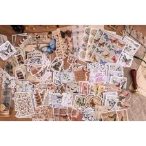 영문 빈티지 감성 스티커세트 100장, 3.꼴라주 컬렉션