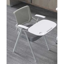 테이블 수강의자 접이식 교실 사무실 교욱장 일체형, 화이트쿠션+화이트등받이+테이블