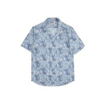 CORNELIANI 꼬르넬리아니 CC 블루 트로피컬패턴 코튼 반팔 캐주얼 셔츠 SS6CSHK11 -