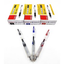 Q노크 0.4mm 중성펜 퀵드라이 속건성잉크, 빨강