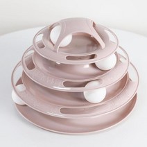 고양이장난감 인터랙티브 타워 3단계 애완 동물 고양이 장난감 훈련 놀이 접시 새끼 타워 트랙 디스크 지, 10 10