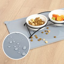 블럭마트 애견 고양이 식기매트, 핑크, 1개