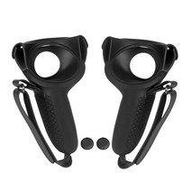 VR 헤드셋 vr 안경 컴퓨터 트래커 총 Vr 액세서리 용 보호 커버 용 너클 스트랩 핸들 그립이있는 터치 컨트롤러 케이스, 검은색