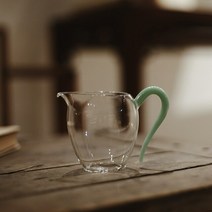 Azure Jade 투명 내열성 유리 티 디스펜서 2 가지 사이즈 페어 컵 댄컵 다도 액세서리 세트, [02] 220ml Fair Cup