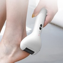 Fowod 무선 전동 발각질제거기 발바닥 뒤꿈치 뒷꿈치 굳은살 관리 제거 각질 제거기, 흰색