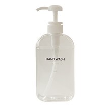 슬림형 디스펜서 주방세제 리필용기 핸드워시 공병 500ml, 슬림 투명 라운드 500ml
