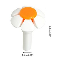 고양이정수기 음수대 강아지정수기개를 위한 분수 교체 꽃 노즐 헤드 라운드 큐빅 1Pc 스테인레스 스틸 탑, 02 Orange flower