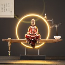 인센스홀더폭포 오일버너 Ecoflow 부처님 역류 향 Led 라이트 보라색 모래 세라믹 폐기물 Encens 배턴 룸 장식 XFYH 아로마테라피, 05 6