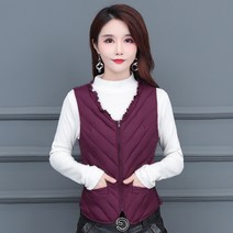 DFMEI 가벼운 패딩 베스트 숏 민소매 추동 패딩 면 나시