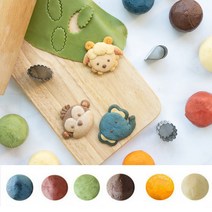 오감발달 플레이쿠키 60g X 7개입 혼합색상구성 7컬러 쿠키만들기 토이쿠키 반죽생지 쿠키생지 하나베이킹푸드, 60g X 7