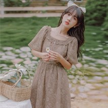 여성 반팔 롱 원피스 라운드 플라워 원피스 빅사이즈 여름 꽃무늬 플레어 여자원피스 프리사이즈 인박카019