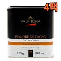 Valrhon 발로나 퓨어 코코아 파우더 250g, 4팩