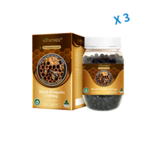 호주 비타트리 프리미엄 골드 블랙 프로폴리스 2 000mg 365정 플라보노이드 함유 x 3개