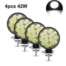 2종소형 바이크 4발이 ATV 네발 농업용 산악오토바이 레저 3륜바이크 nlpearl 12v 24v led 라이트 바 42w 48w mini led work light off, 4pc 42w