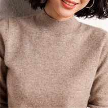 베이직 슬림 반목 니트 캐시미어 겨울 기본템 코트 안에 코디템