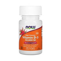 나우푸드 고효능 비타민 D-3 10 000 IU 240 소프트젤, 240개, 1팩