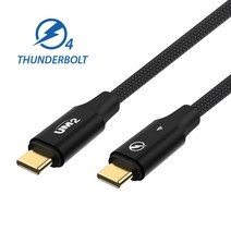 UM2 C TO C 100W 썬더볼트 4 3 케이블 Gen3 8K 40Gbp PD 충전 UMCA-TB4-100W