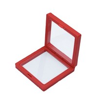 악세사리 진열장 쇼케이스 보석함 쥬얼리 장식장 10pcs 세트 유행 3d 플로팅 캐비닛, 11x11cm, 빨간색