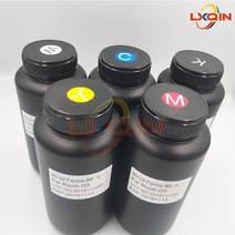 Xuli Human Allwin 평판 프린터 UV 잉크 용 Ricoh Gen4/Gen5 프린트 헤드 소재 LXQIN 1000ml LED 플렉시블, 01 Black-1L