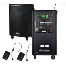 그레이스 EG-512 충전 이동식앰프 스피커 500W 무선마이크 2개, 해드셋마이크+해드셋마이크