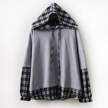 아이우먼 모디배색체크숏후드 WC6805M101 빅사이즈