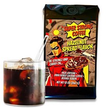 미국직구 스트롱 커피-헤즐넛 커피 최강 콜드브루 블렌드 헤이즐넛 스프레드 풍미의 갈린 커피 다크 로스트 그라운드 최강 카페인 올 내추럴 커피 카페인 거친 갈린 커피 f, 수량, 상세참조