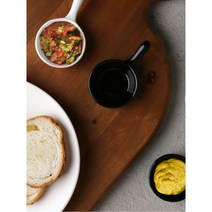 핸들 도자기 소스 볼 그릇 종지, 화이트