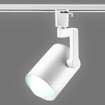 조명다움 LED레일등 레일조명 카페조명 LED조명 식탁등 팬던트 포인트조명 인테리어조명 LED등기구 주방등 매장등 레일등기구, (B 레일등기구) 03_1 외발원통레일등 화이트