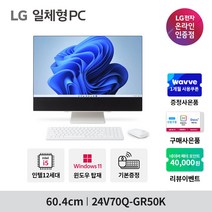 [한컴오피스 증정/업그레이드가능] LG 일체형PC 24V70Q-GR50K 윈도우11 [24인치/12세대i5/RAM 8GB/SSD 256GB], 32GB(총용량), 756GB(총용량)
