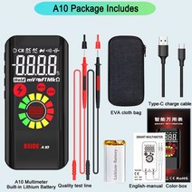 BSIDE S11/S10 디지털 스마트 멀티 미터 LCD 9999 카운트 DC AC 전압 커패시터 테스터 옴 다이오드 NCV Hz, 01 A10