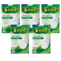 폴리덴트 5분 퀵 플러스 틀니세정제, 48정, 5개