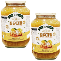 씨밀레 봉밀 유자청 벌꿀 꿀 유자차 꿀유자청 2kg x 2병 샐러드 소스 드레싱 만들기, 씨밀레 봉밀 유자차 2kg x 2병