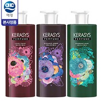 애경 [케라시스] 퍼퓸 린스 600ml (러블리데이지/엘레강스앰버/샤르망머스크) x 5개, 엘레강스 앰버
