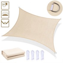 가든 가보제 농업용 비닐하우스 차광막 자외선 차단막 야외용 조립식 천막 square 직사각형 shade sail home 정원 방수 캐노피 안뜰 식물 커버 uv 블록 장식 양산, 젖을 섞은, 2x2m